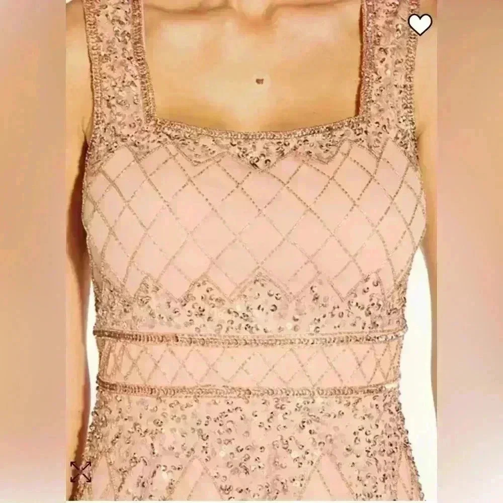 Adrianna Papell Blush Lace Dress - Picture 5 of 16